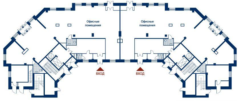 План общественного этажа